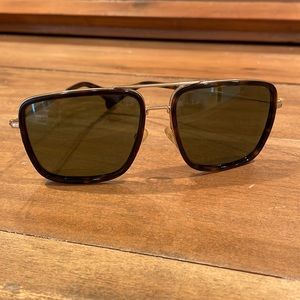 Celine Women’s Square Dark Havana & Gold Sunglasses